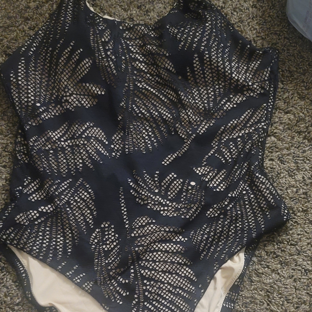 Vigoss Black and Cream One Piece Swimsuit
